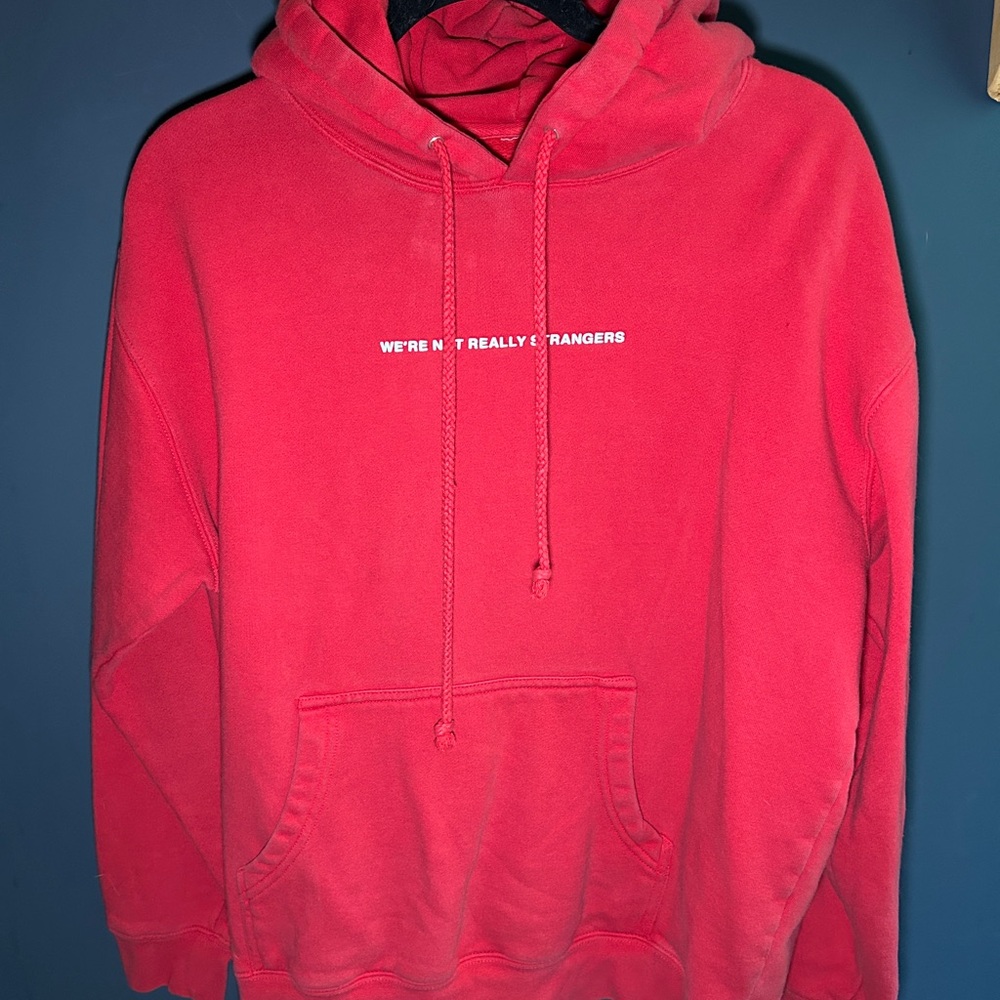 Red Pullover Hoodie Sweatshirt
